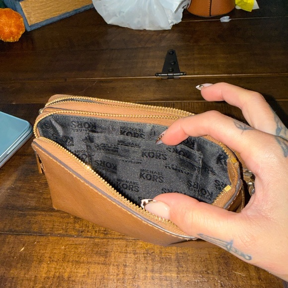 Michael Kors Tan Wristlet with Gold Accents - Picture 4 of 4